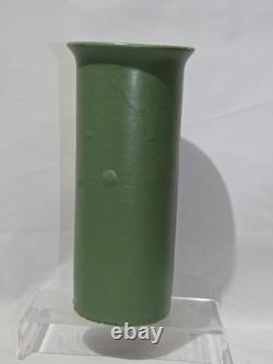 Zanesville Stoneware 1930s Arts & Crafts Matte Green Vase Vintage American 9.25