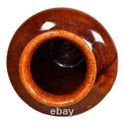 Zanesville Stoneware 1930s Arts and Crafts Pottery Brown Leaf Ceramic Vase 102