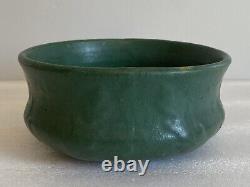 Zanesville Stoneware Matte Green Pottery Jardiniere c1910s Arts & Crafts Design