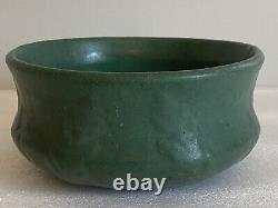 Zanesville Stoneware Matte Green Pottery Jardiniere c1910s Arts & Crafts Design