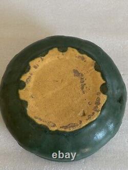 Zanesville Stoneware Matte Green Pottery Jardiniere c1910s Arts & Crafts Design