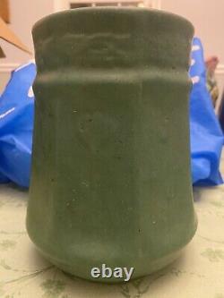 Zanesville Stoneware Pottery Matte Green Vase Arts & Crafts