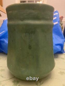 Zanesville Stoneware Pottery Matte Green Vase Arts & Crafts