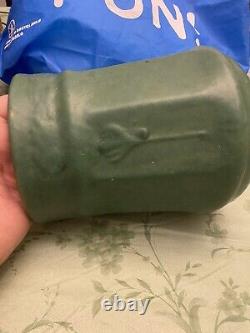 Zanesville Stoneware Pottery Matte Green Vase Arts & Crafts