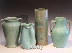 Zanesville Vase Homespun Pottery Norwalk Arts & Crafts Vintage #1015 15